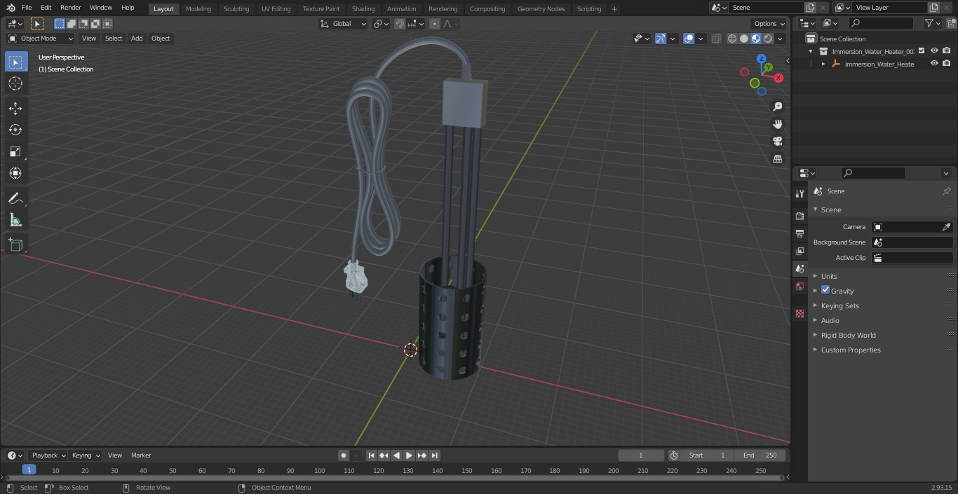 Immersion Water Heater 3D