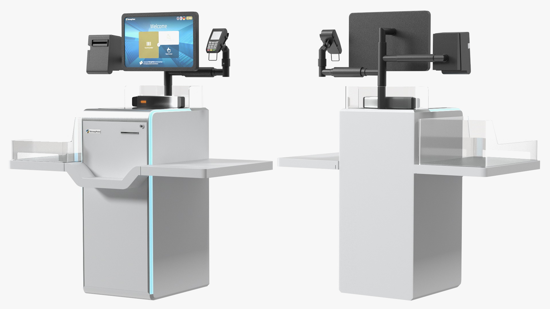 3D Self Checkout Machine StrongPoint model