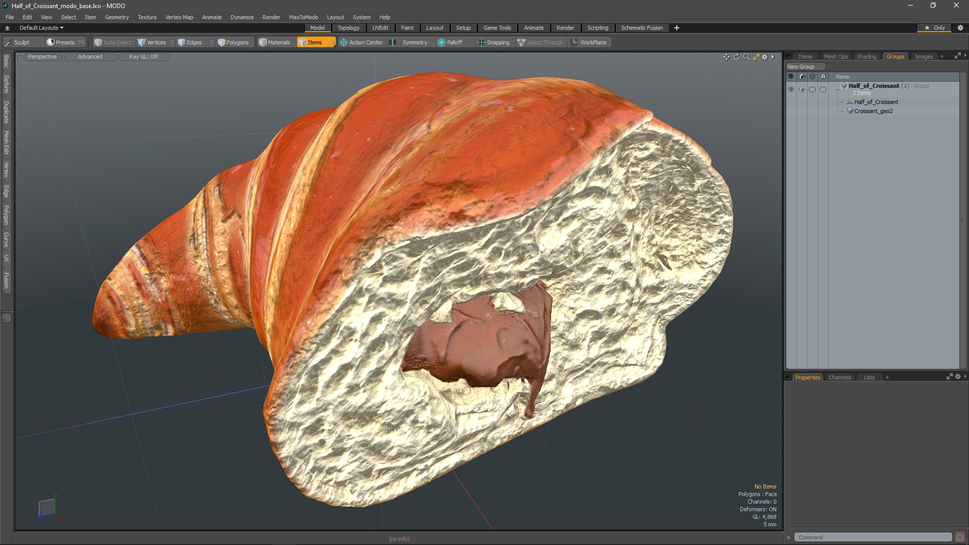 Half of Croissant 3D