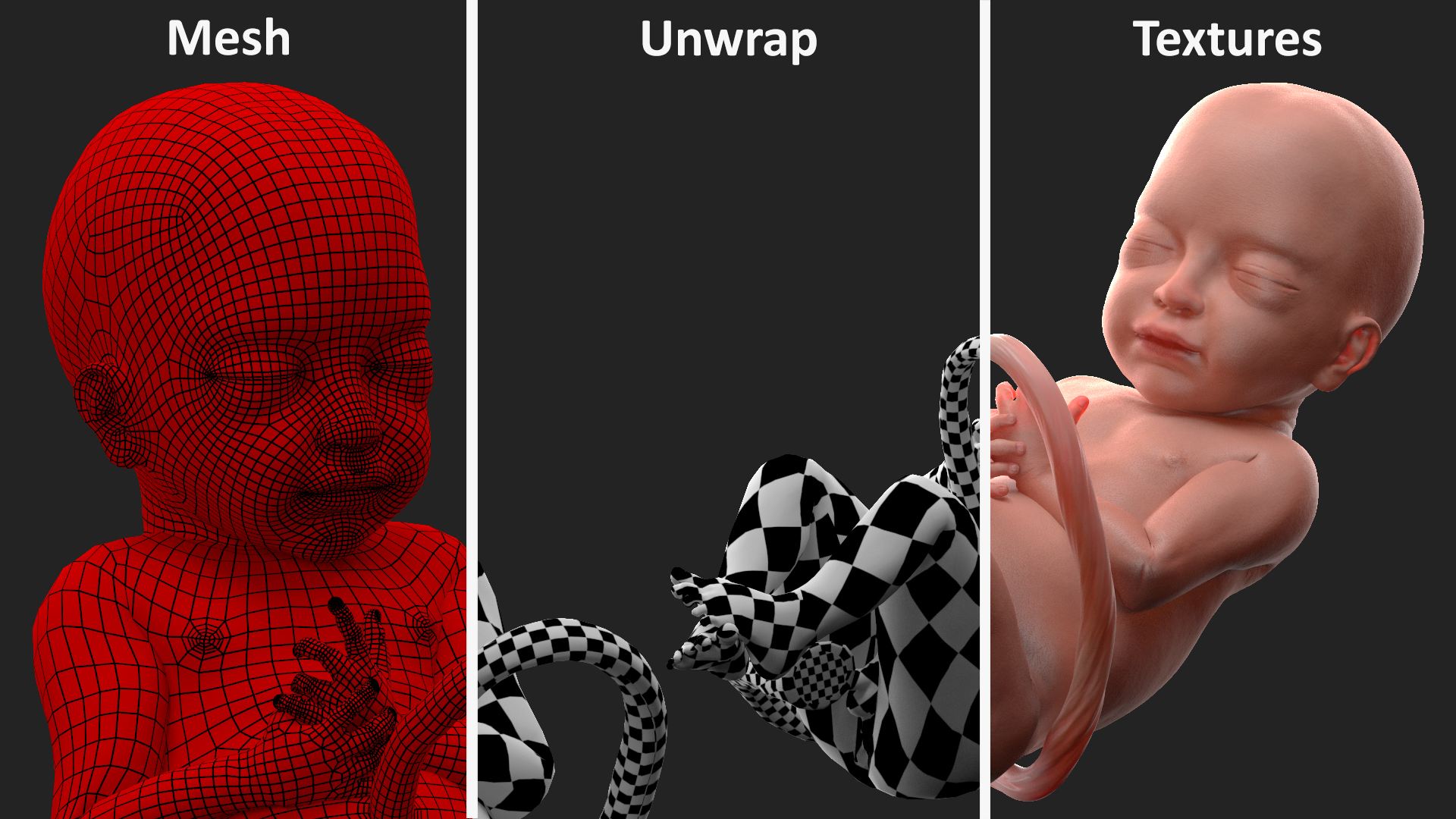 3D model Baby Boy at 28 Weeks