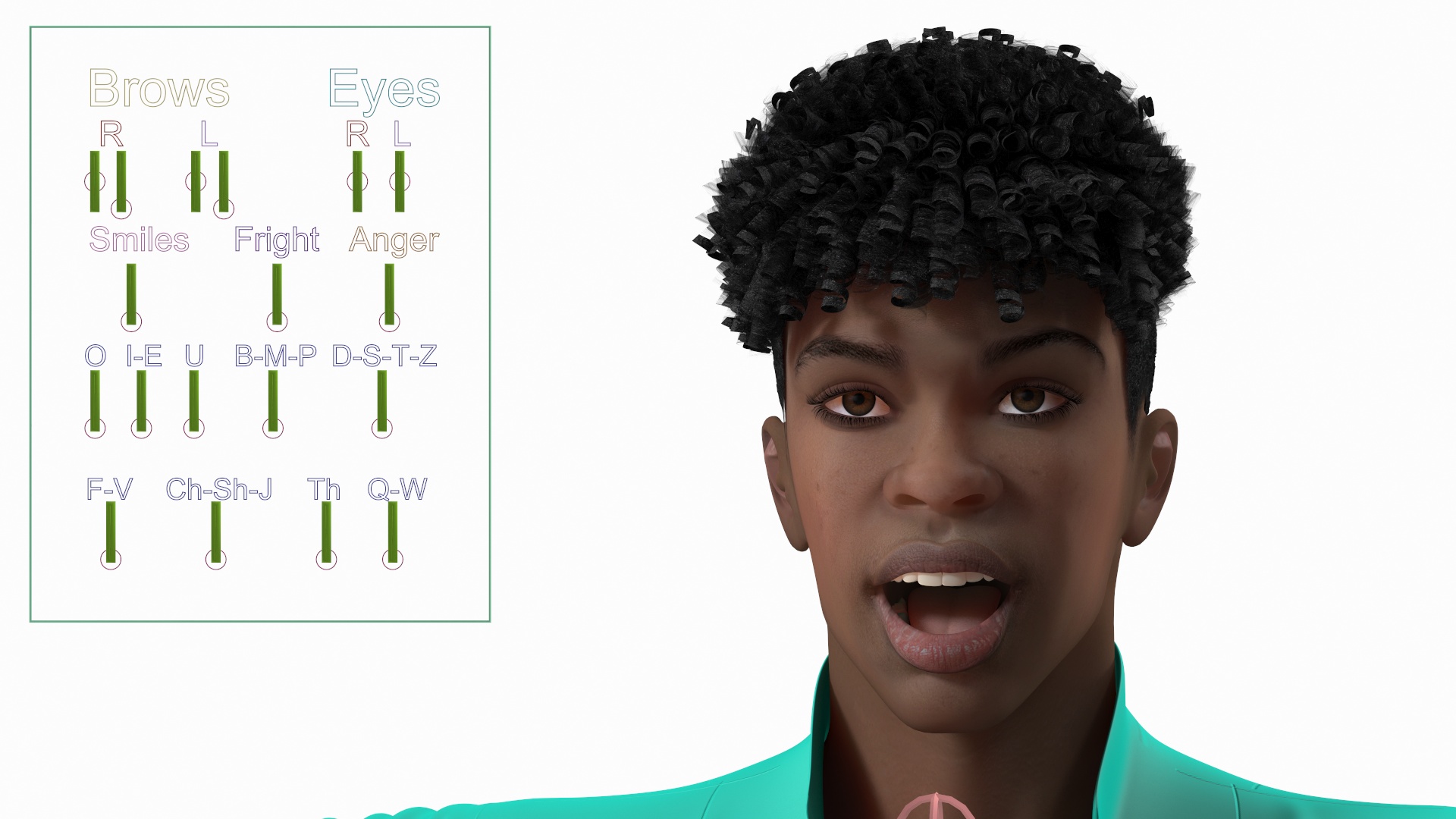 3D Dark Skin Teenager Fashionable Style Rigged model