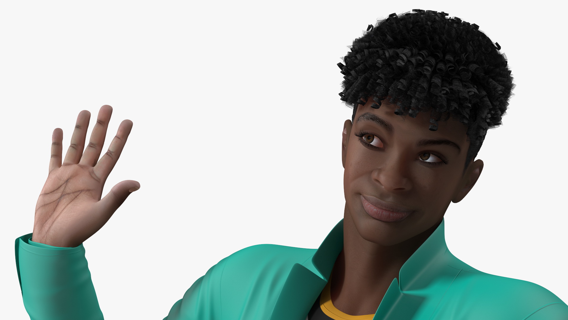 3D Dark Skin Teenager Fashionable Style Rigged model