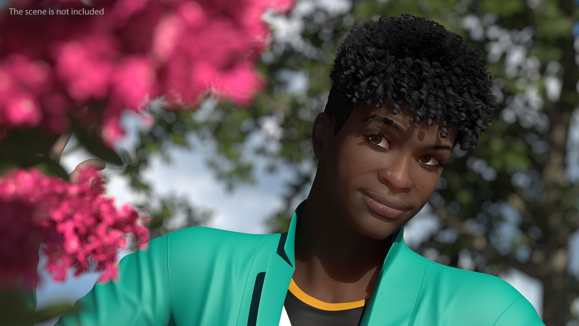 3D Dark Skin Teenager Fashionable Style Rigged model