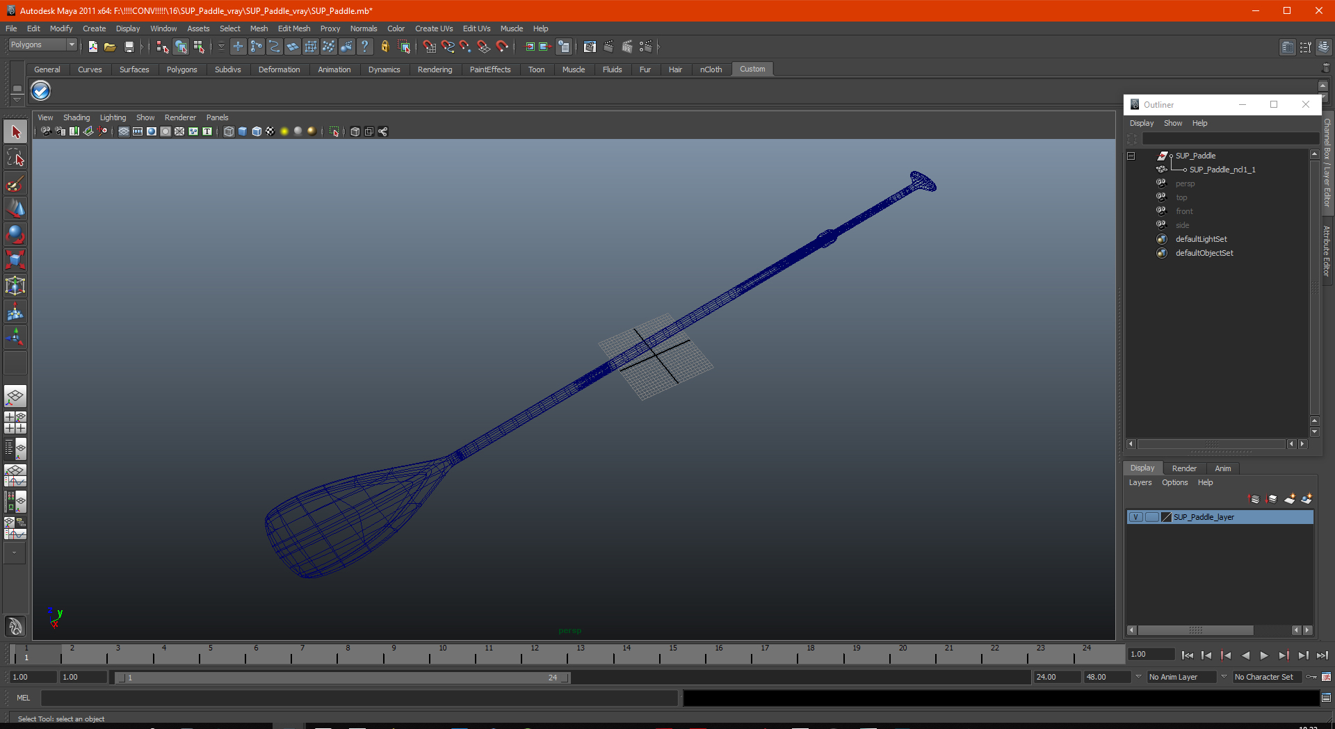 3D model SUP Paddle