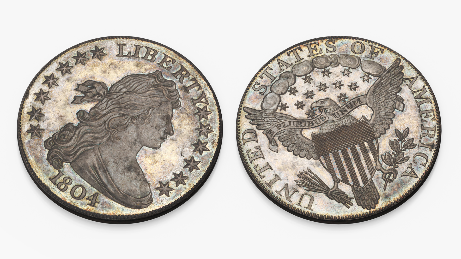 Vintage Draped Bust Liberty Dollar 1804 Silver - view 2