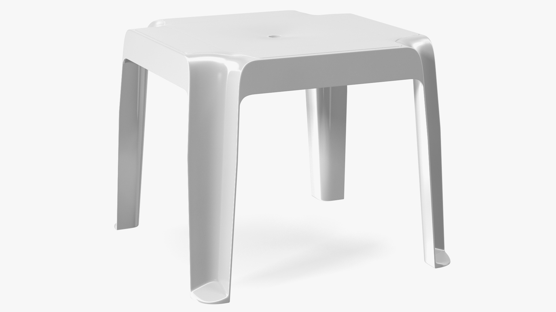 3D Square Stacking Patio Table White model