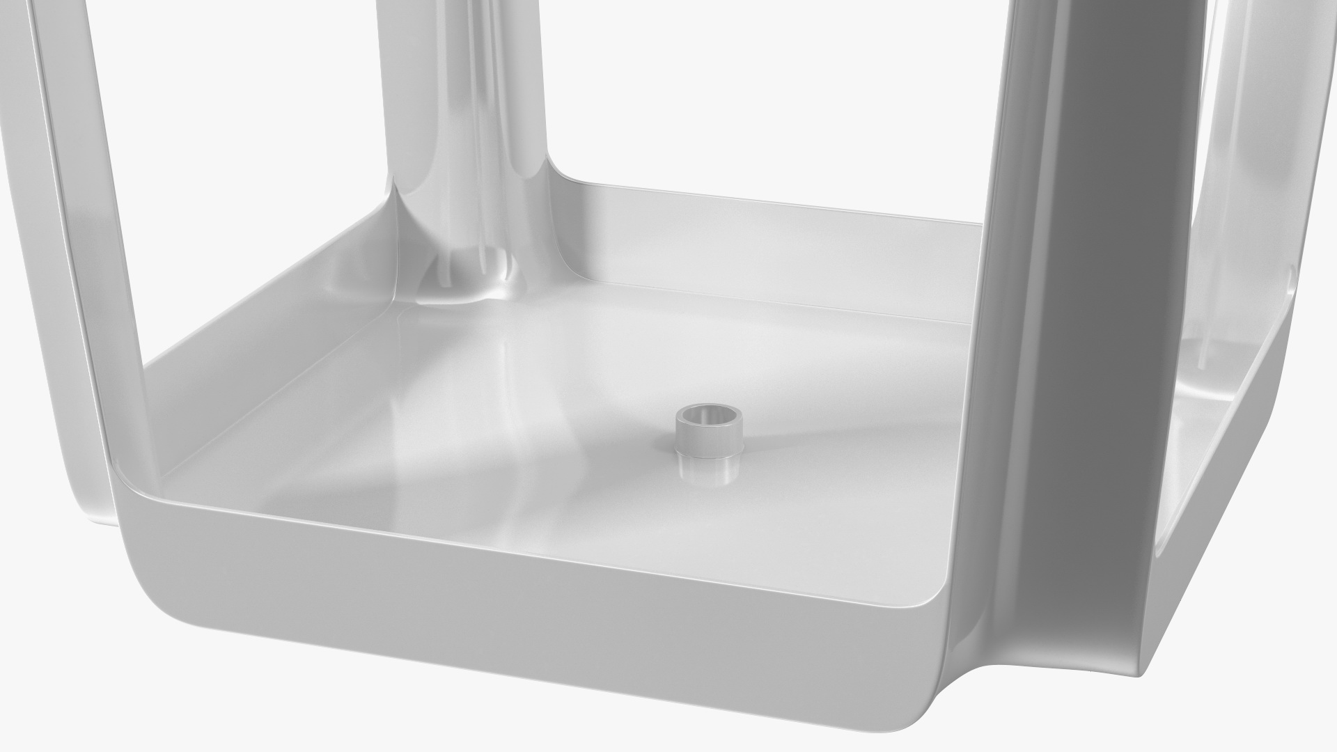 3D Square Stacking Patio Table White model