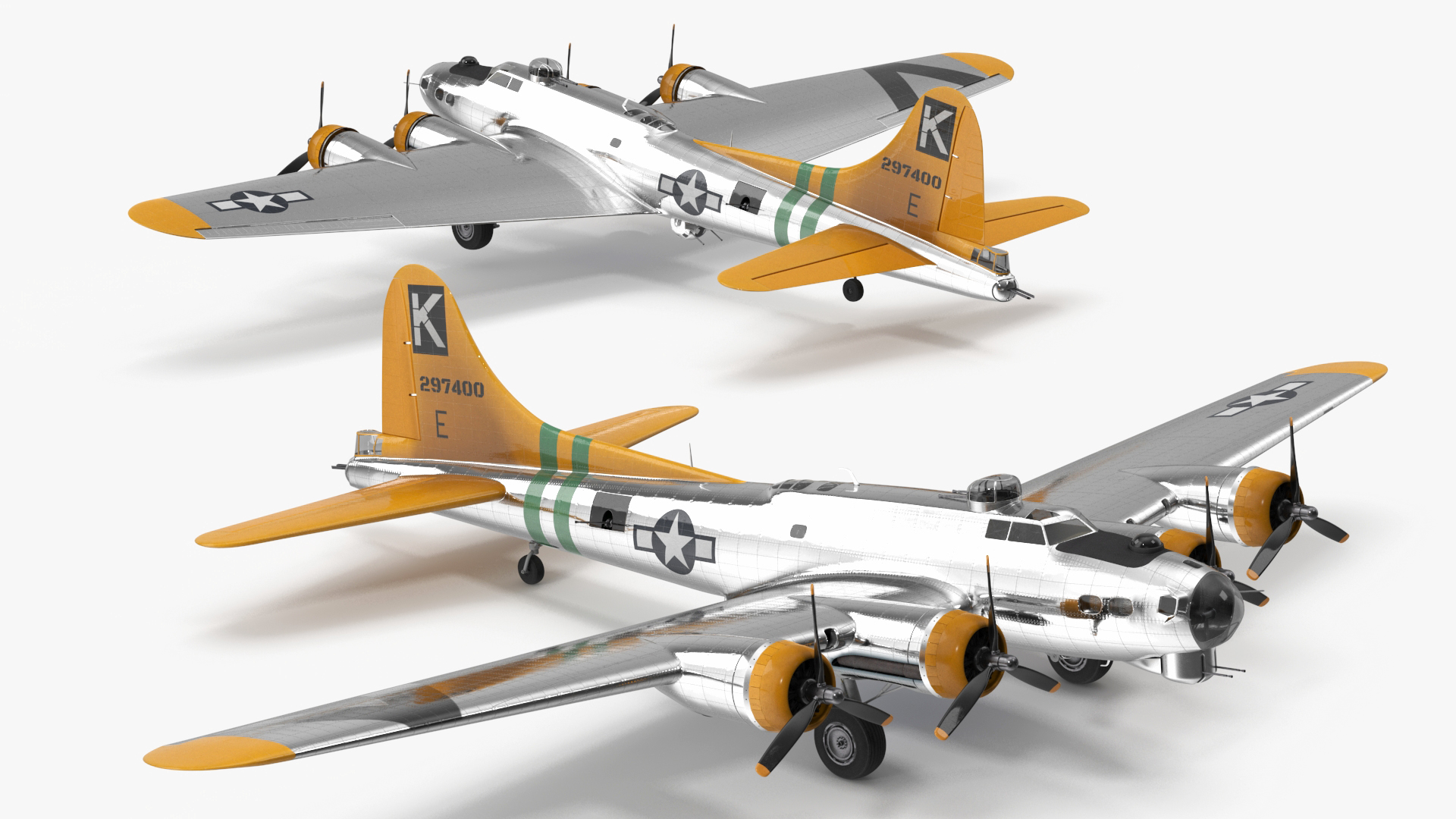 3D model Military Bomber B-17