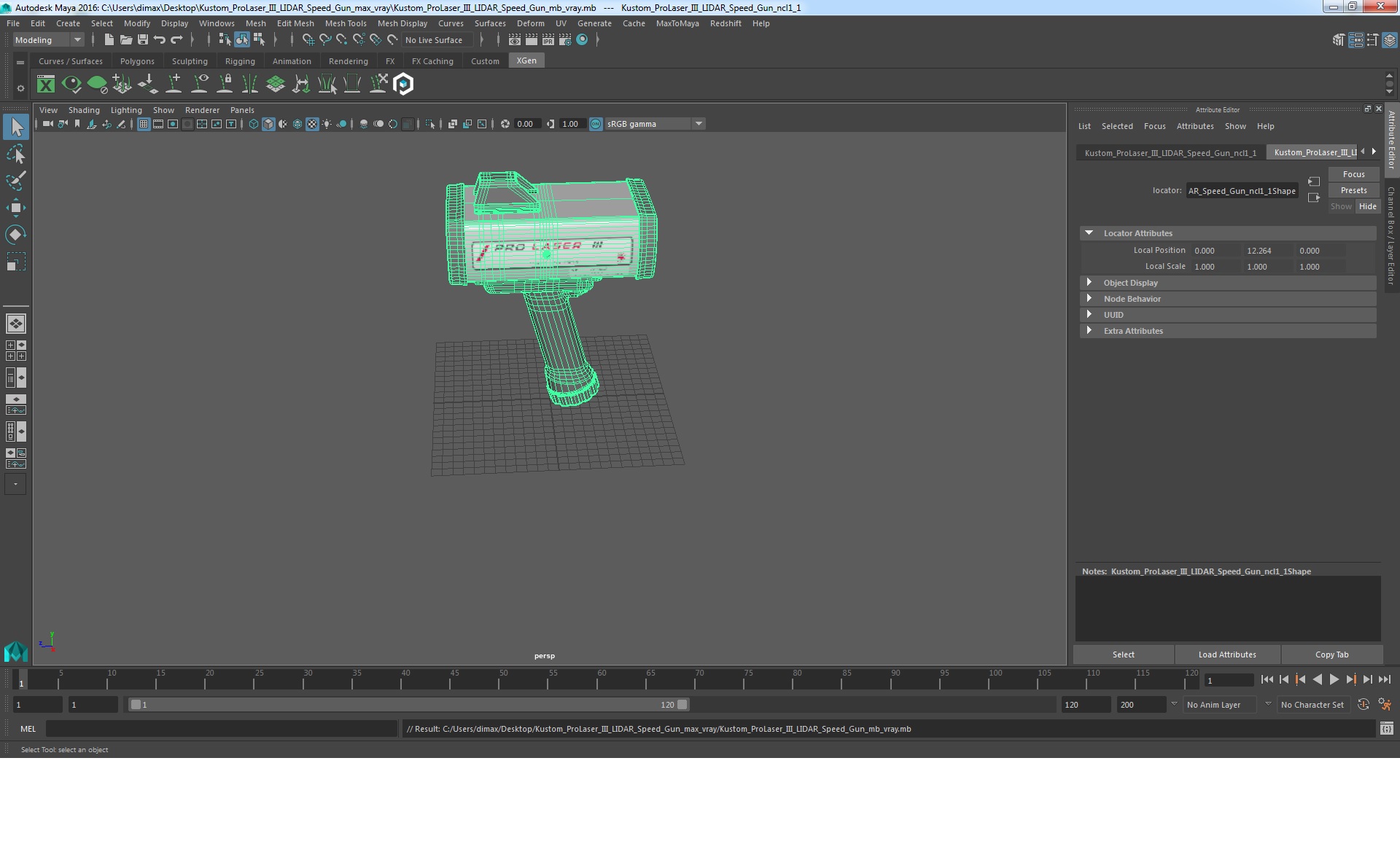 3D model Kustom ProLaser III LIDAR Speed Gun