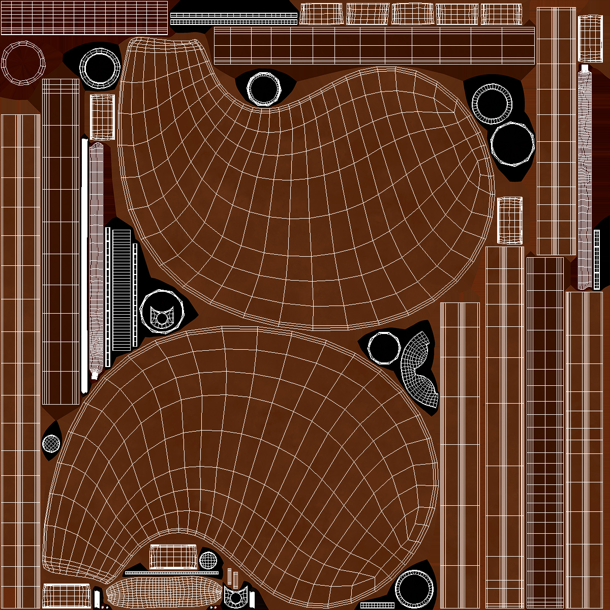 Leather Wineskin Brown 3D
