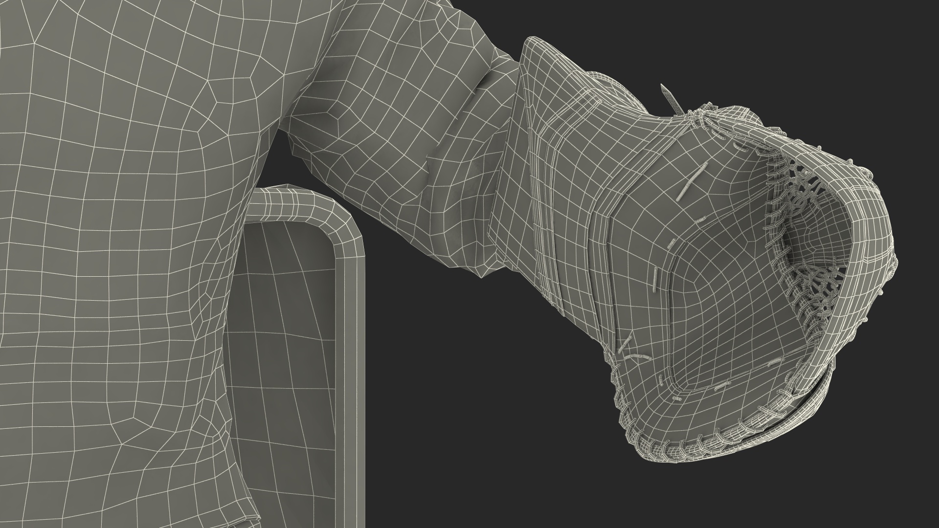 Goalie and Hockey Goal 3D
