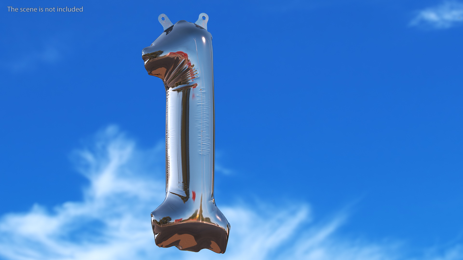 Balloon Numbers Set Rose Gold 3D model