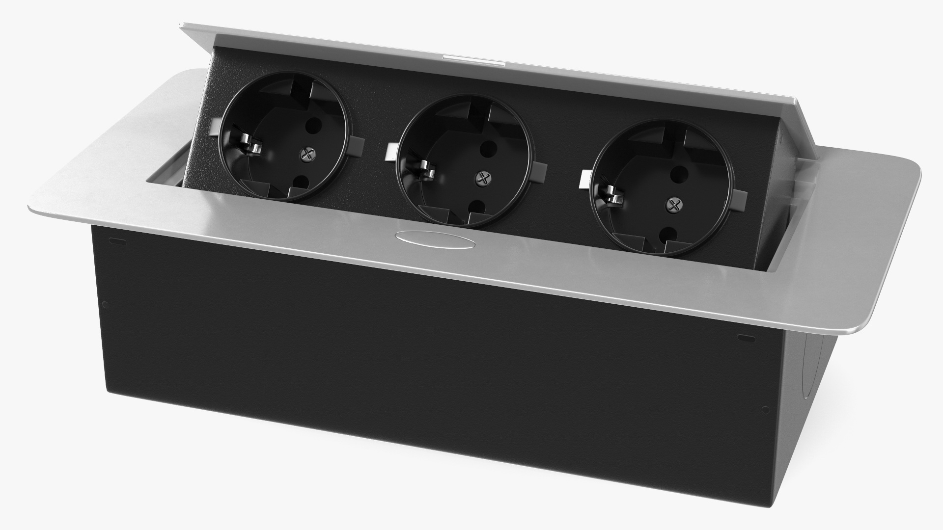 3D Black Triple Hidden Socket