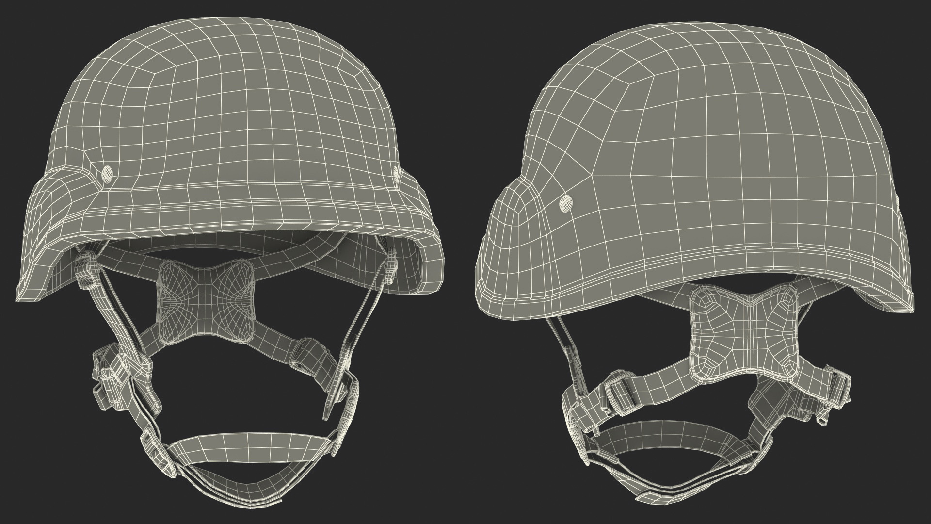 USMC Lightweight Armored Helmet Green 3D