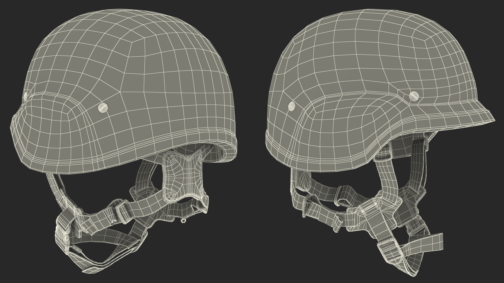 USMC Lightweight Armored Helmet Green 3D