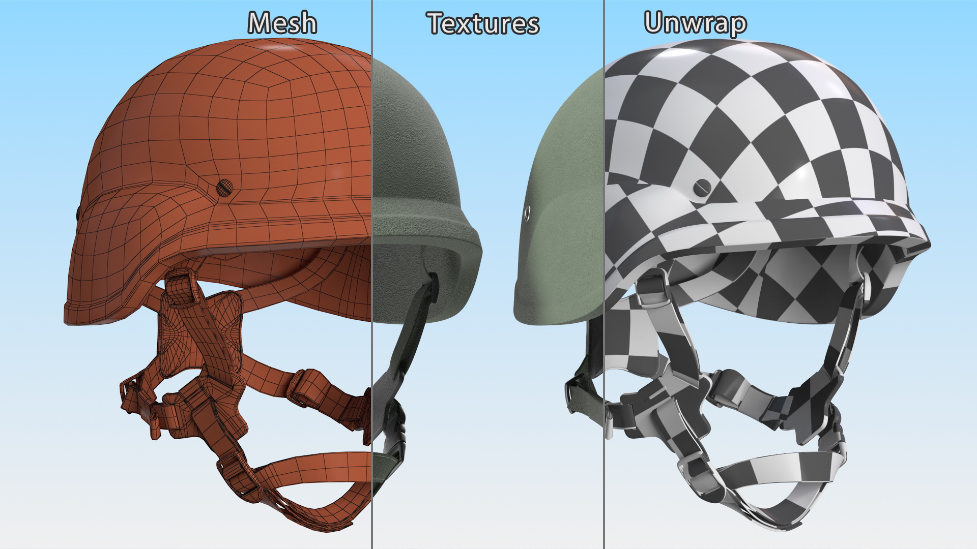 USMC Lightweight Armored Helmet Green 3D