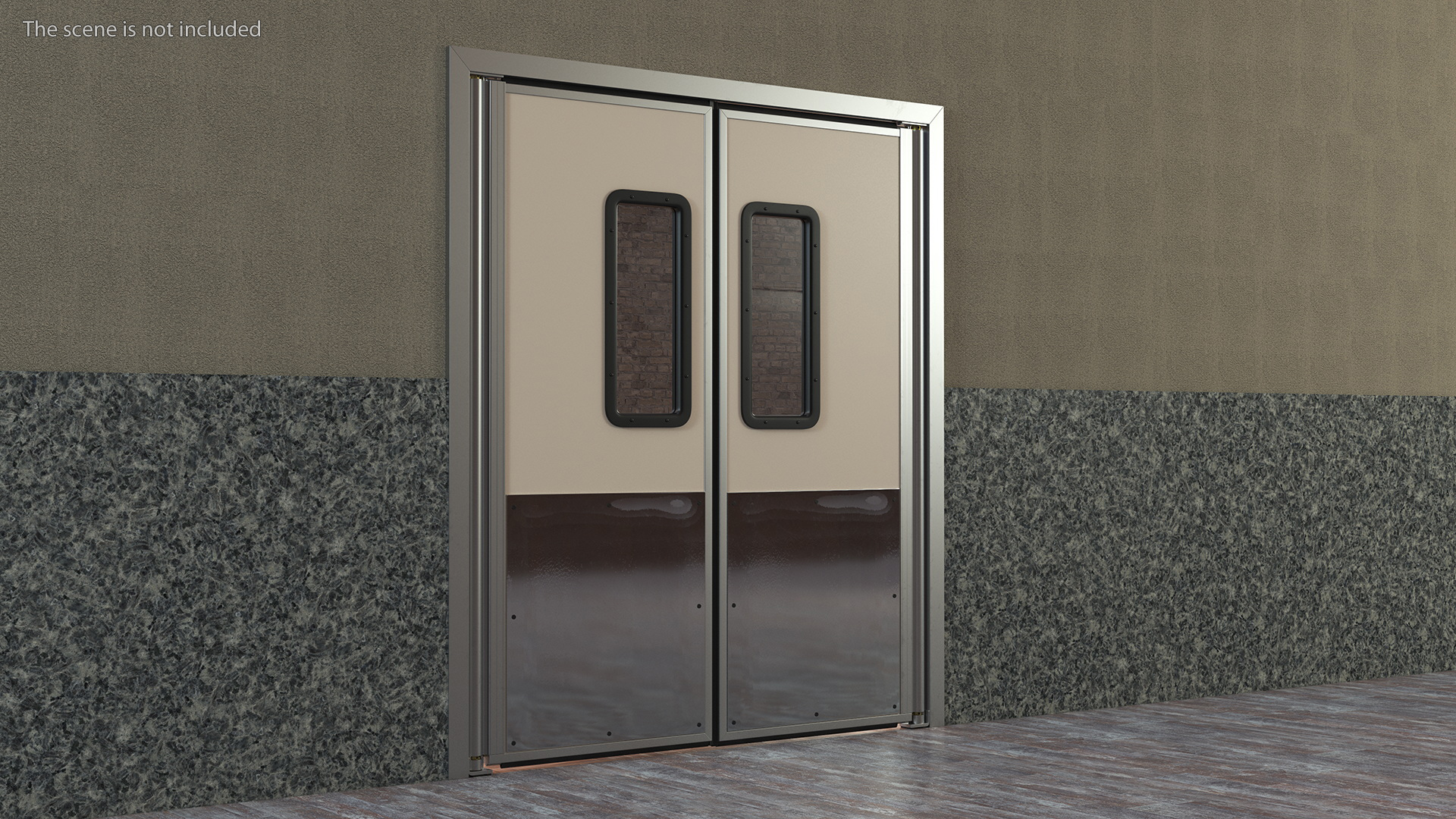 Impact Traffic Beige Polymer Doors 3D model