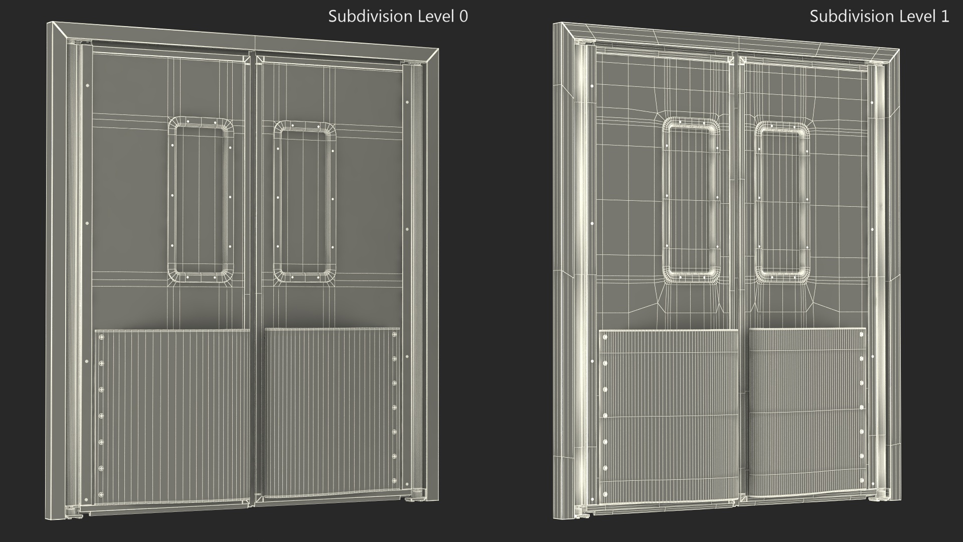 Impact Traffic Beige Polymer Doors 3D model