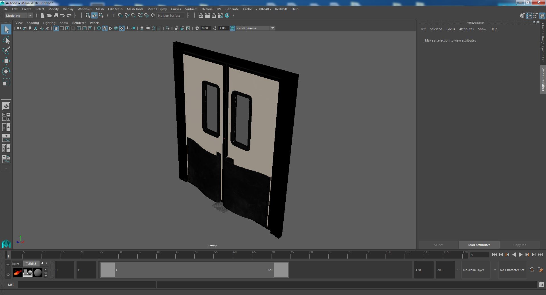 Impact Traffic Beige Polymer Doors 3D model