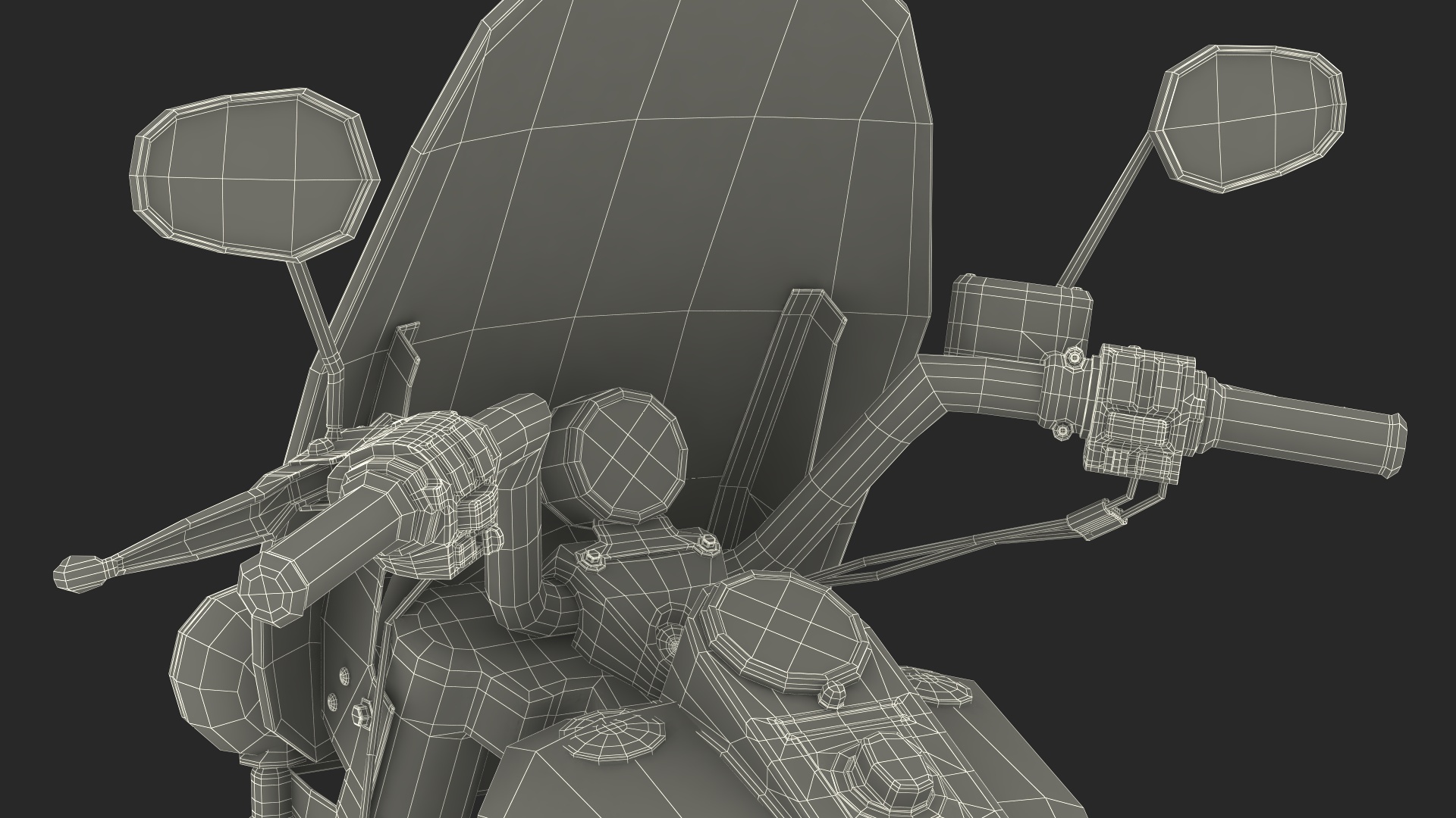 Classic Road King Motorcycle Black 3D model