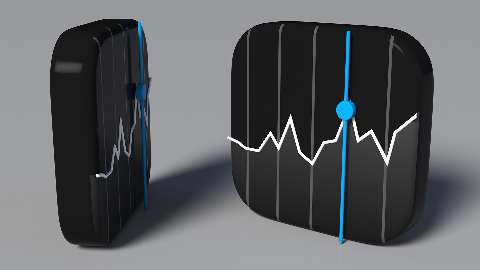 iPhone iOS Stocks Icon 3D