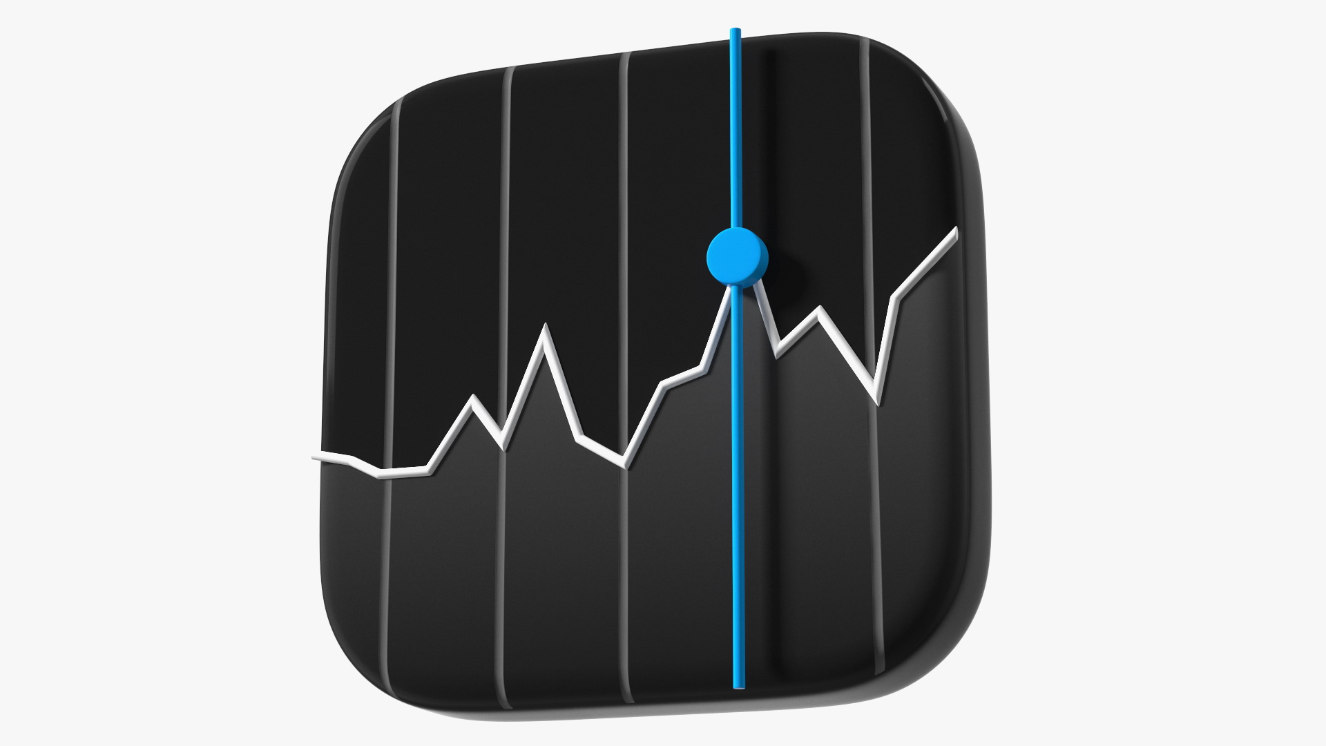 iPhone iOS Stocks Icon 3D