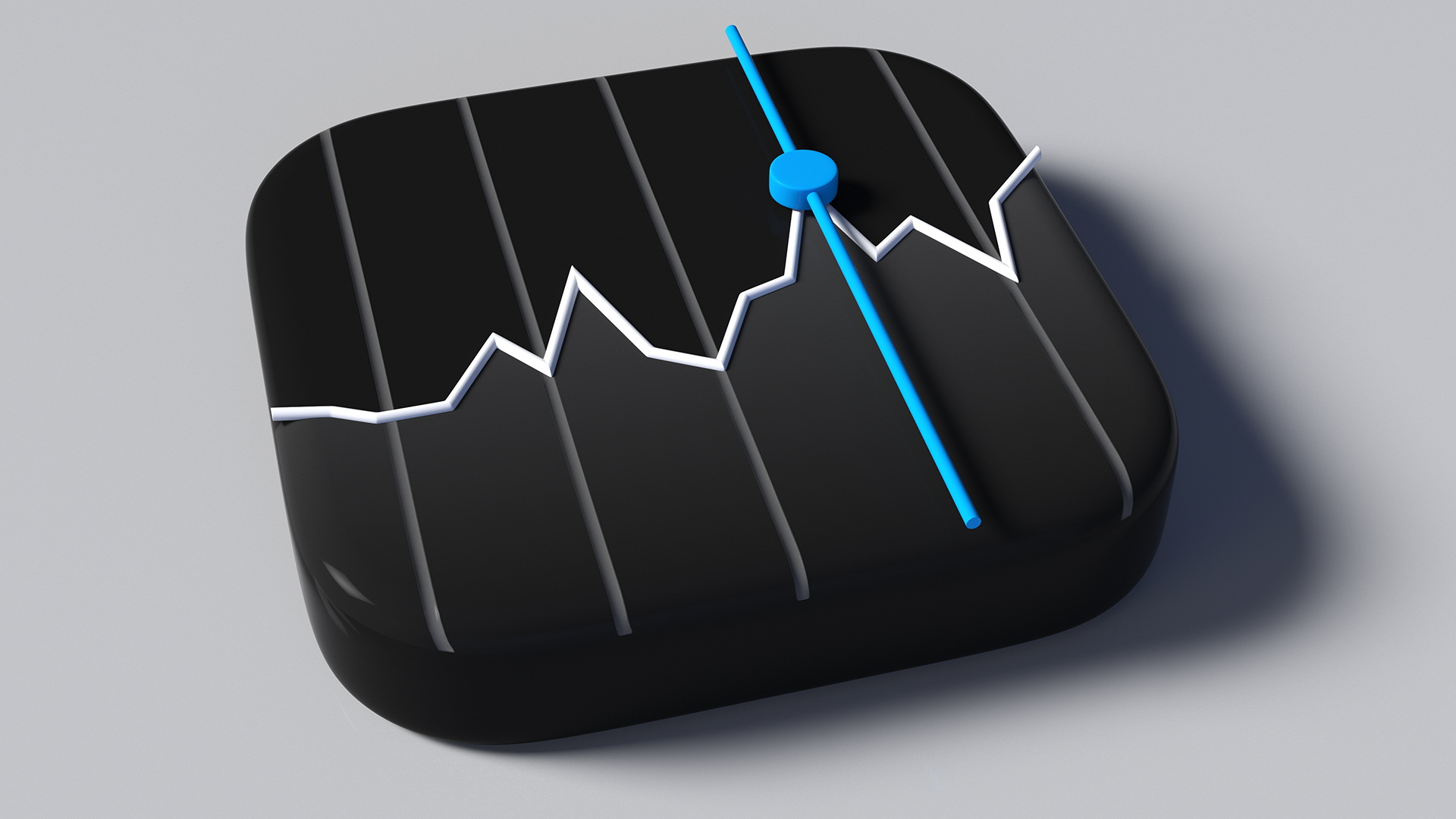 iPhone iOS Stocks Icon 3D
