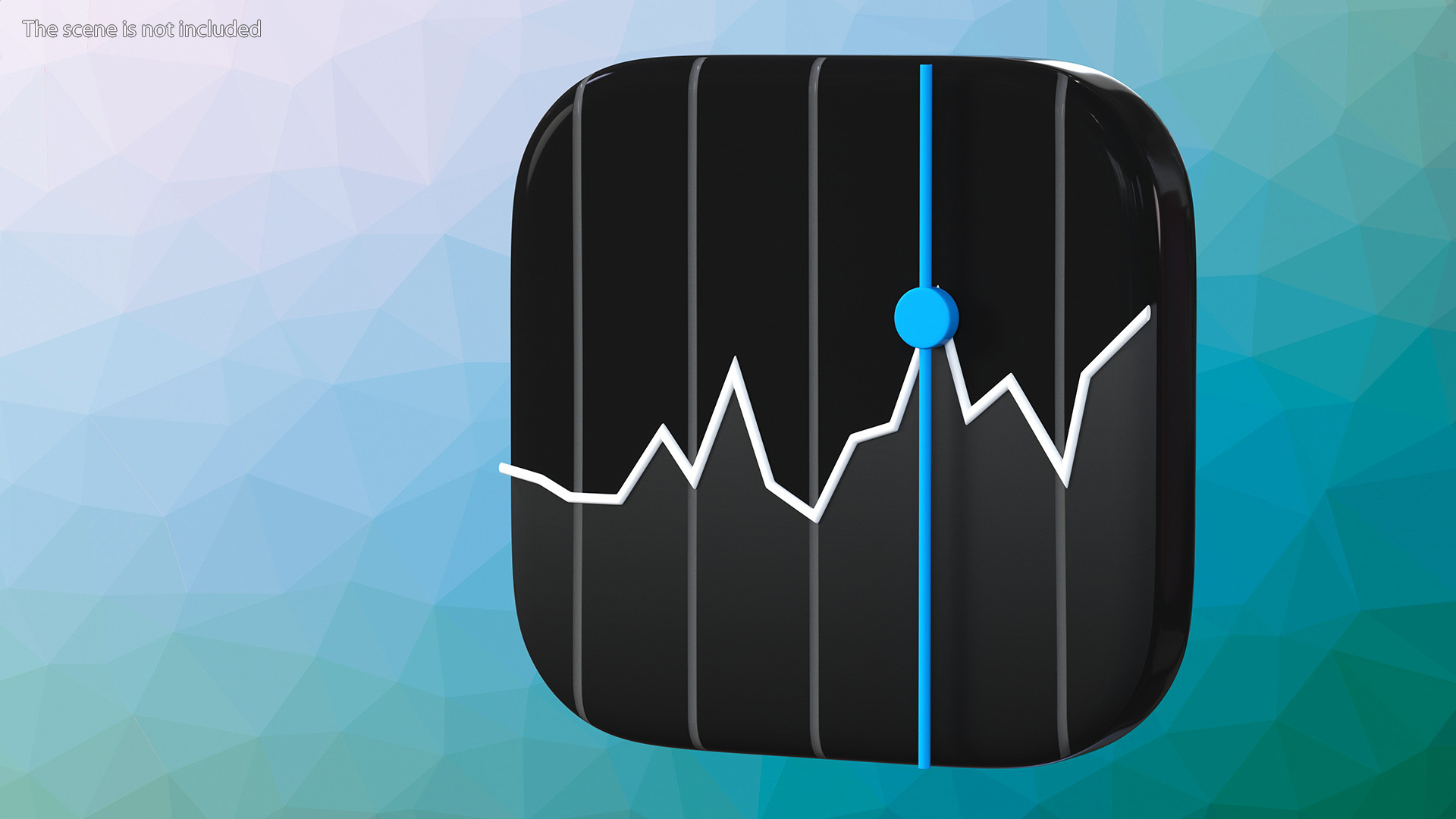 iPhone iOS Stocks Icon 3D