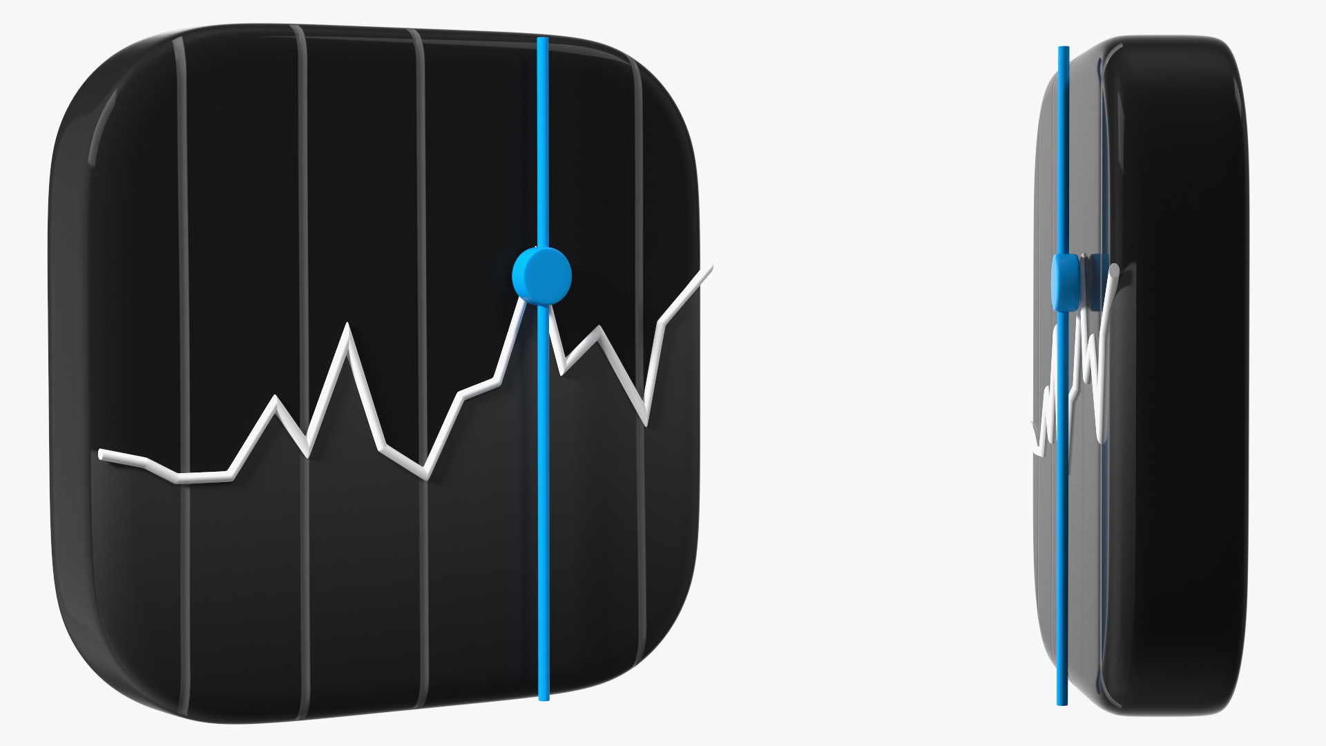 iPhone iOS Stocks Icon 3D
