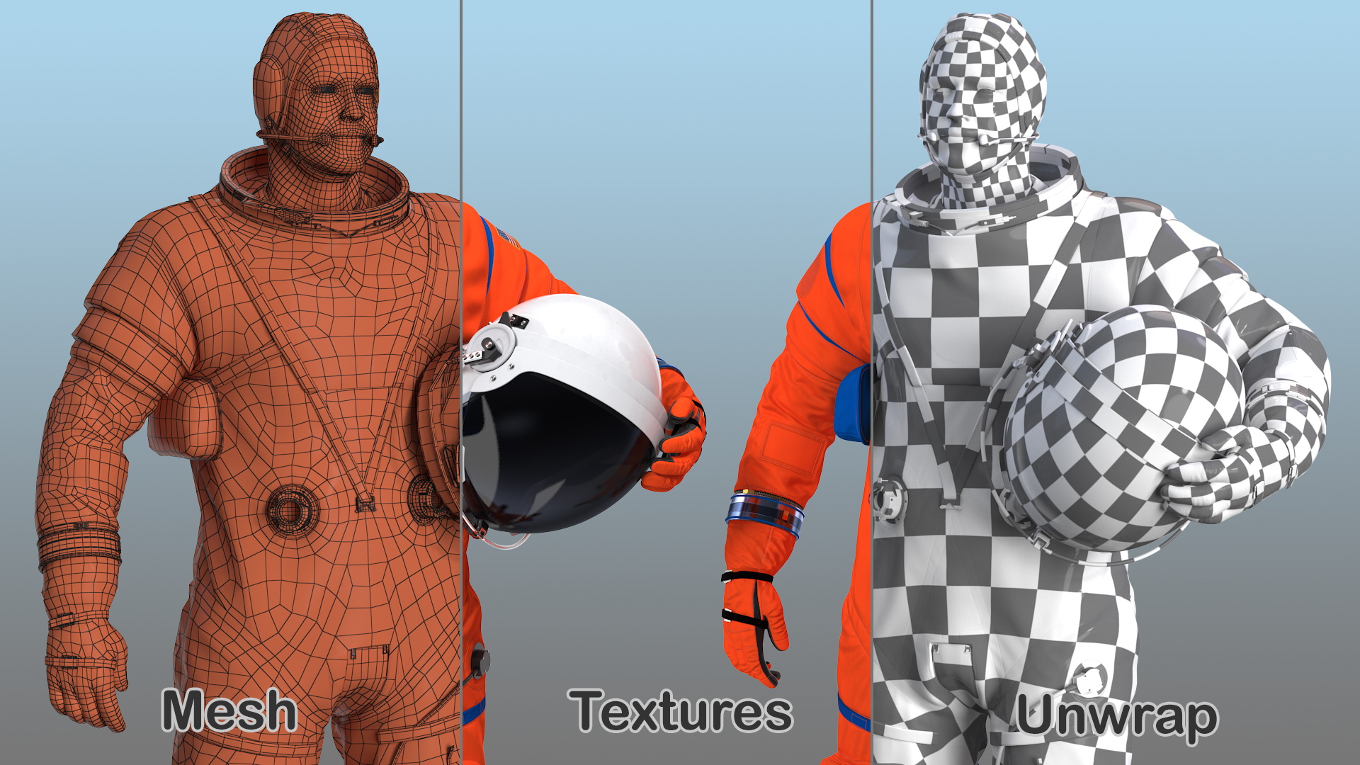 Astronaut in Orion Crew Survival System Spacesuit 3D model
