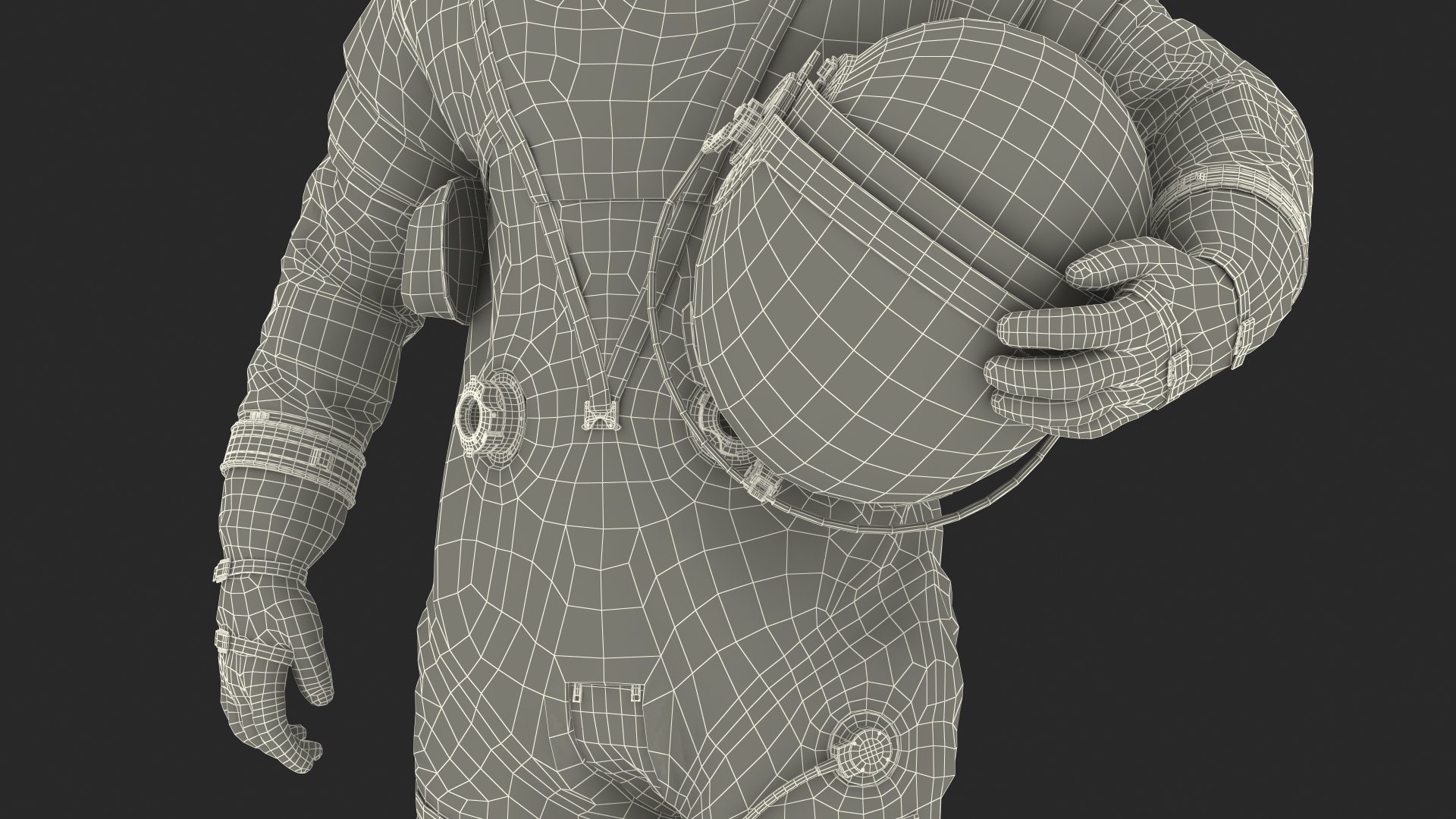 Astronaut in Orion Crew Survival System Spacesuit 3D model