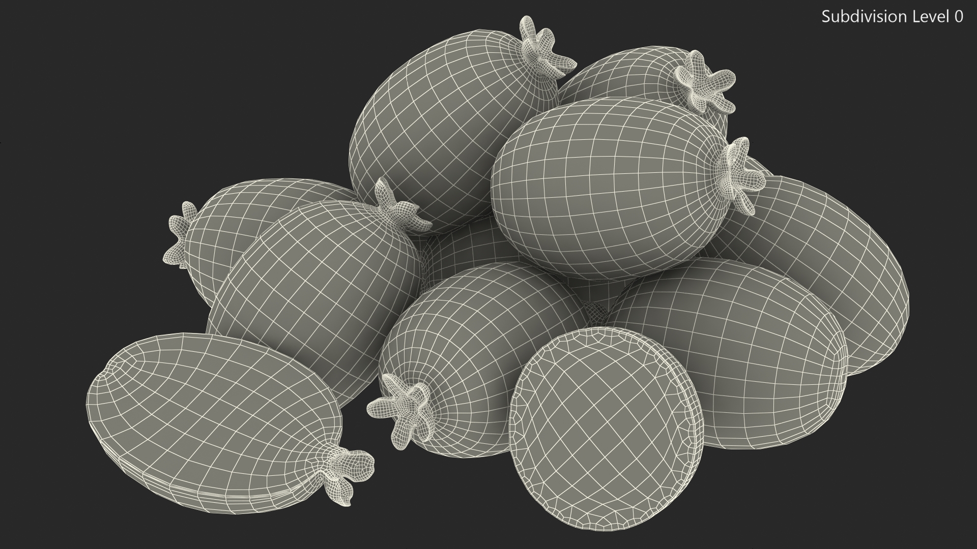 Heap Feijoa Fruit 3D