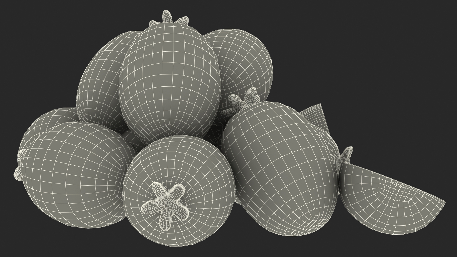 Heap Feijoa Fruit 3D