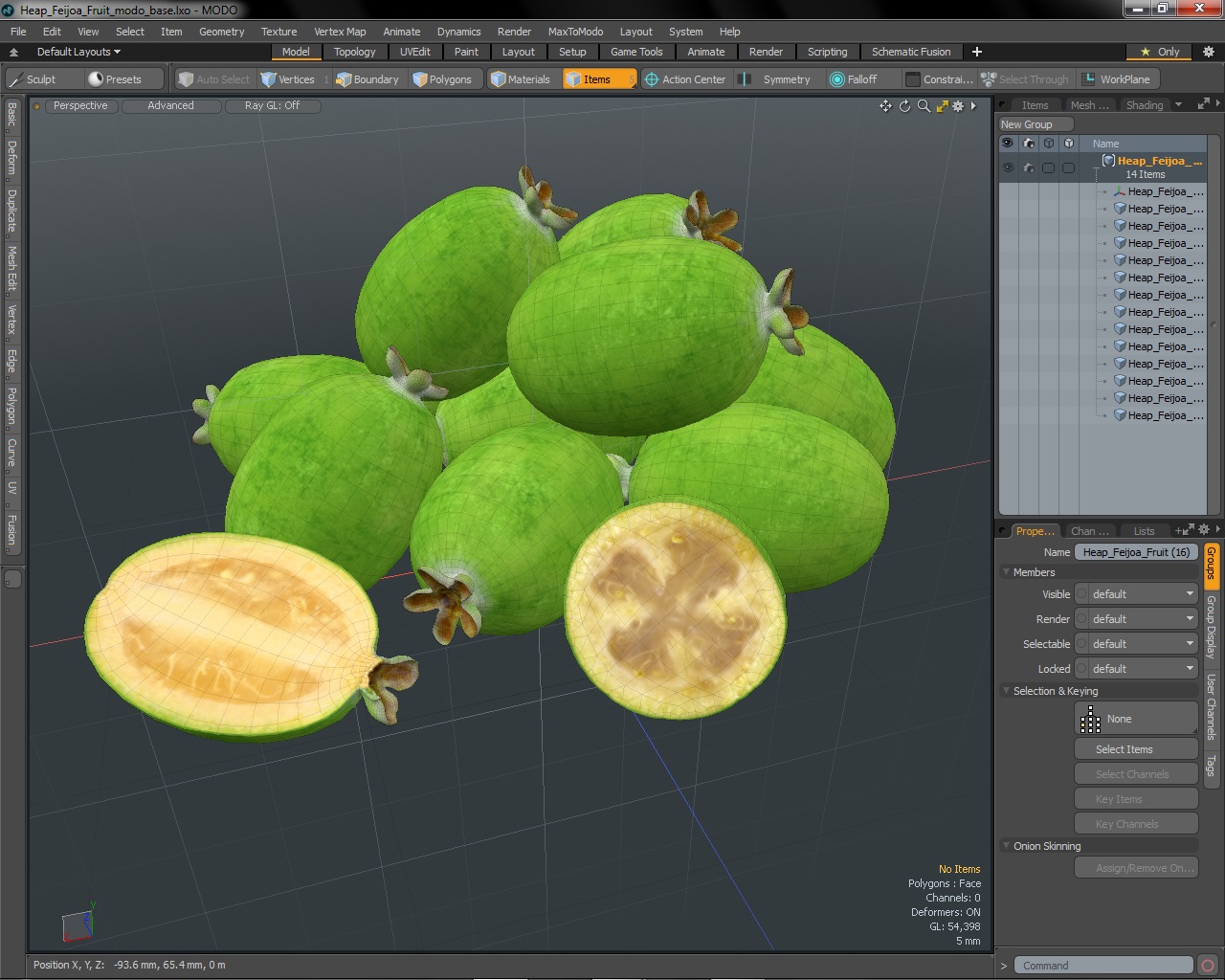 Heap Feijoa Fruit 3D
