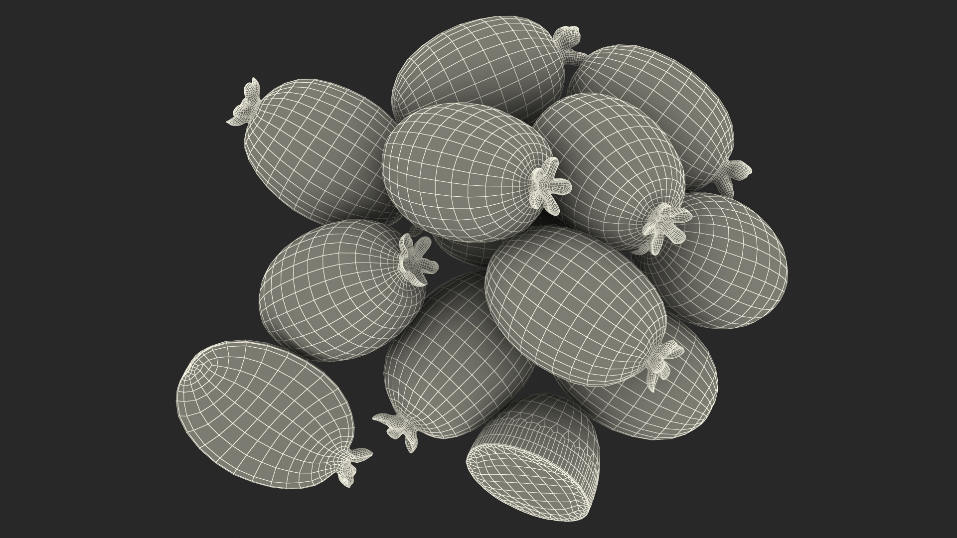 Heap Feijoa Fruit 3D