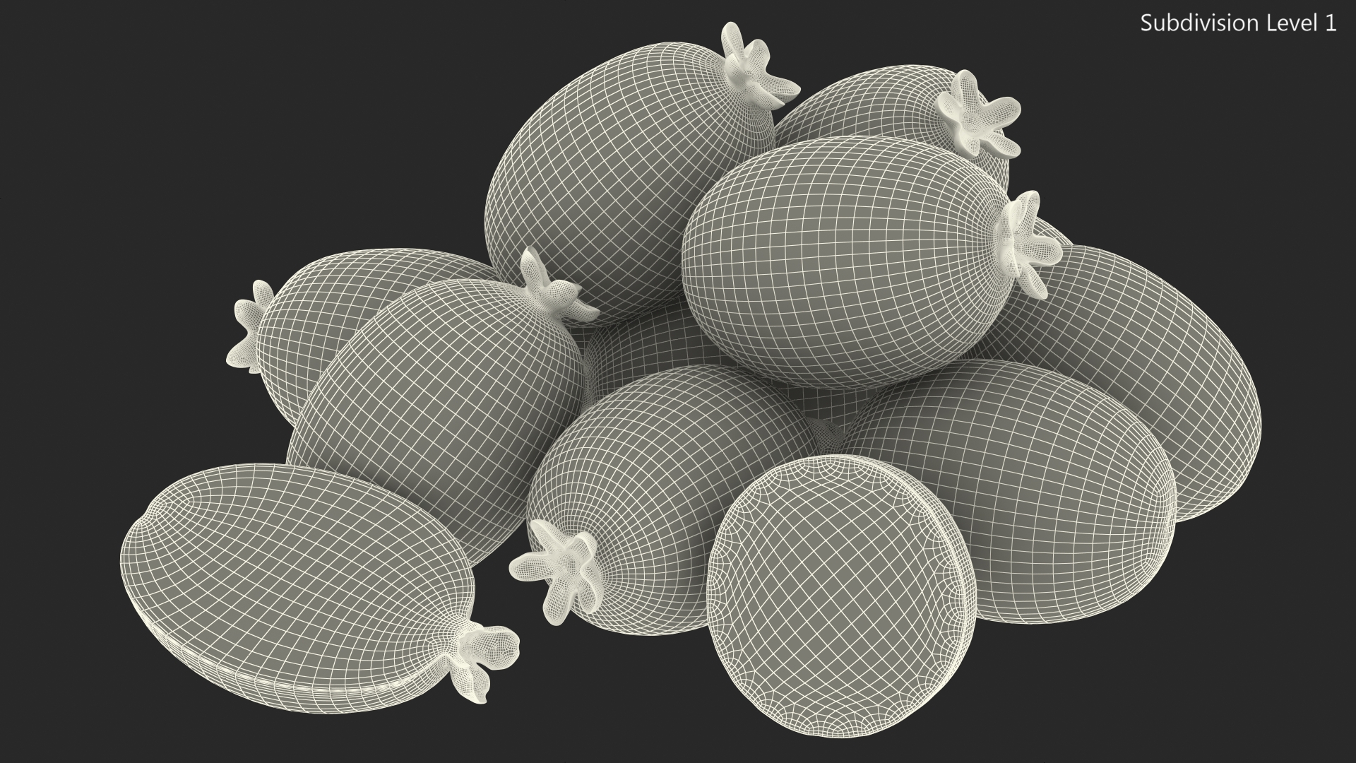 Heap Feijoa Fruit 3D