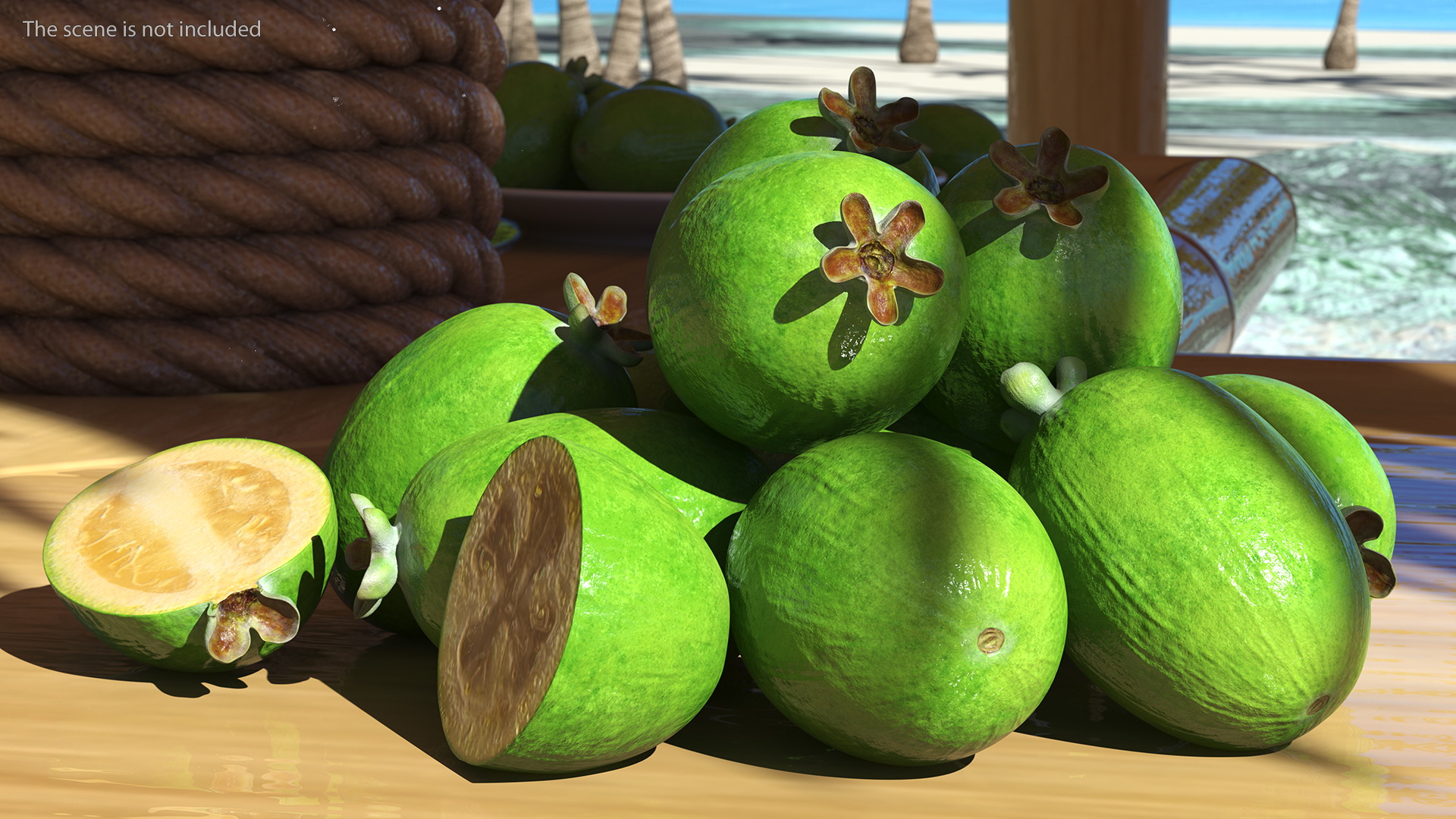 Heap Feijoa Fruit 3D