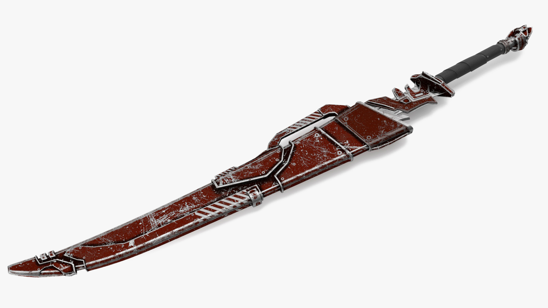 3D model Red Futuristic Sword