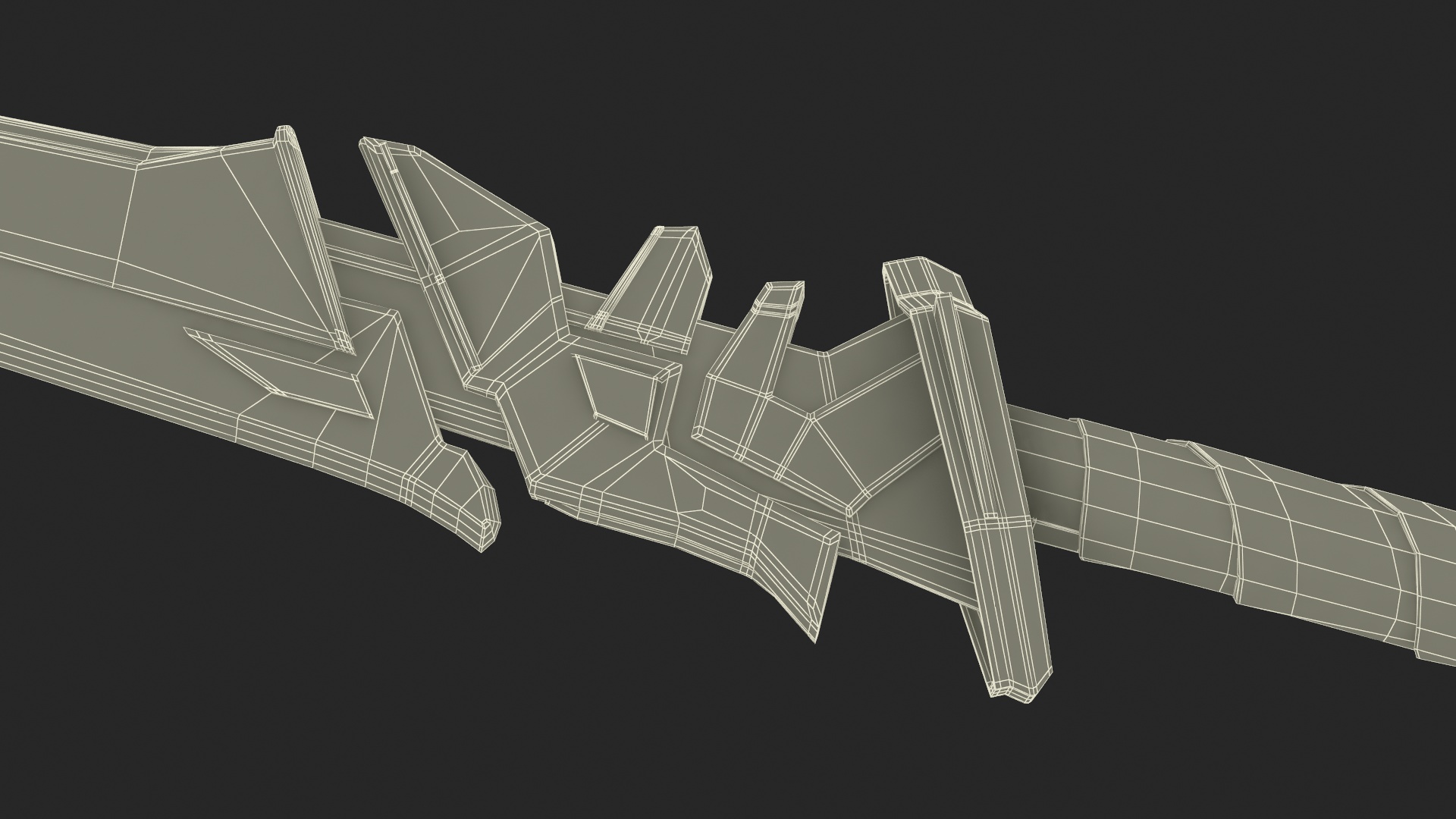 3D model Red Futuristic Sword