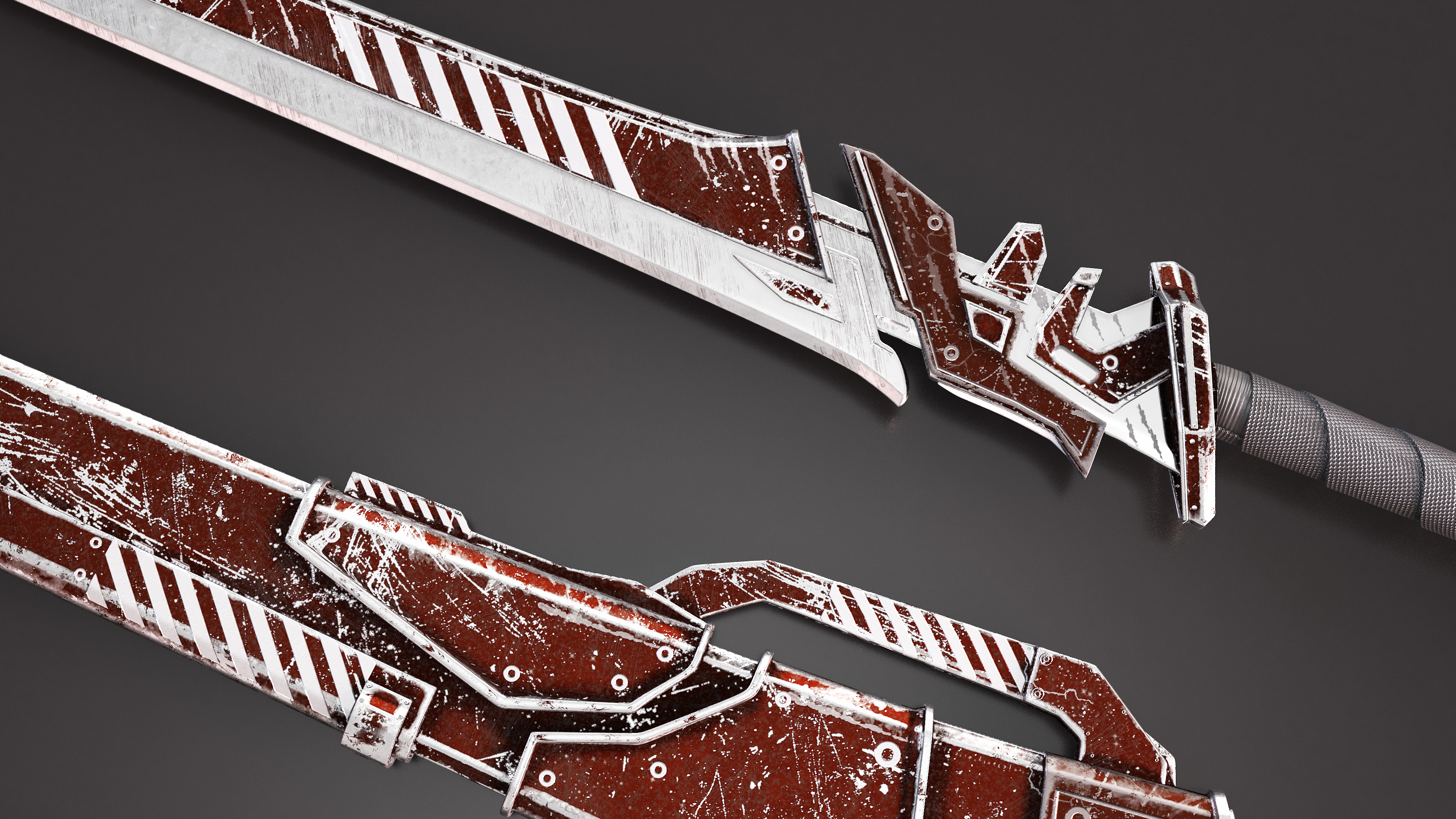 3D model Red Futuristic Sword