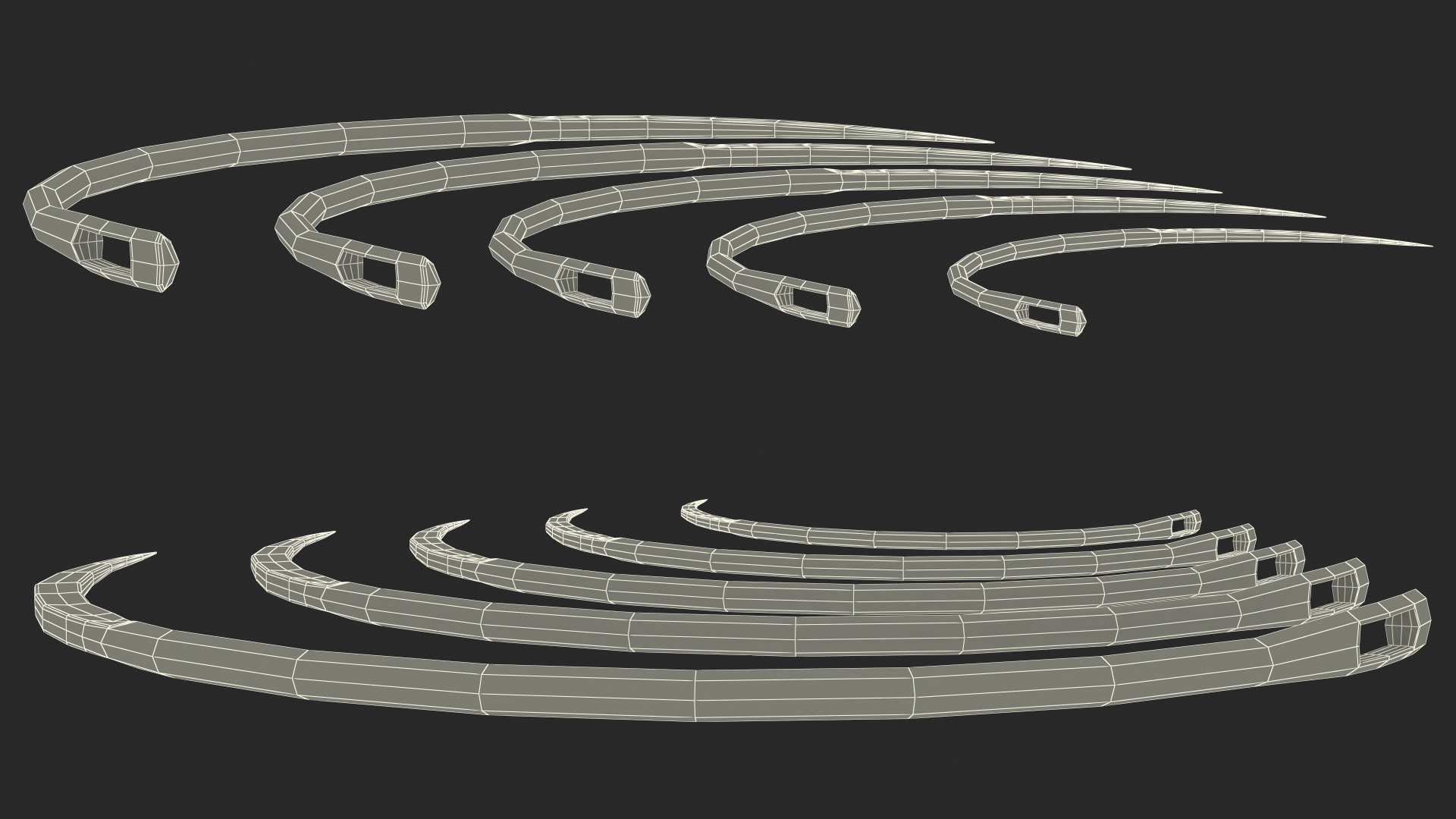 3D model Half Circle Cutting Edge Surgeon Needles