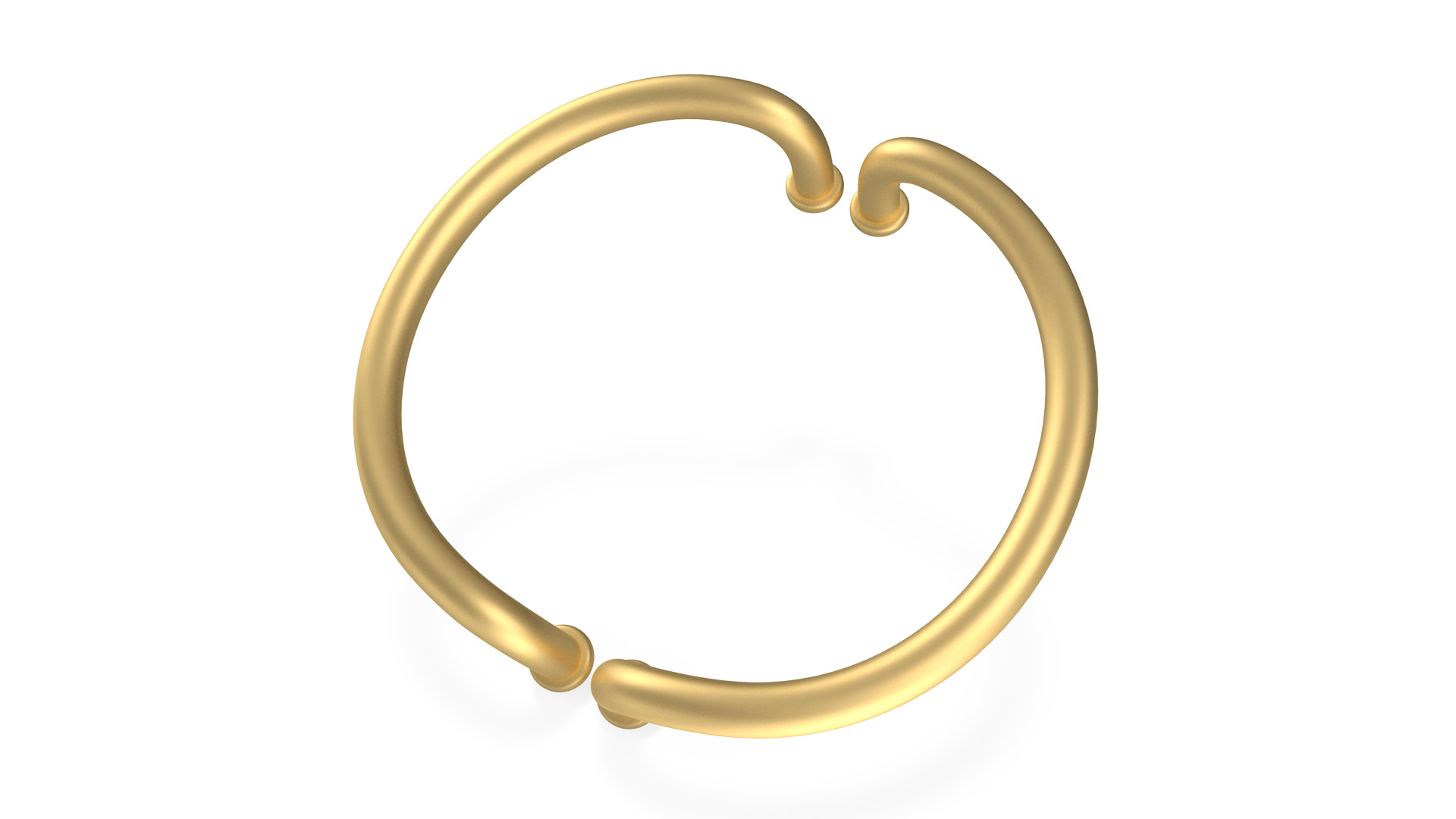 3D model Door Handles Semicircular Gold