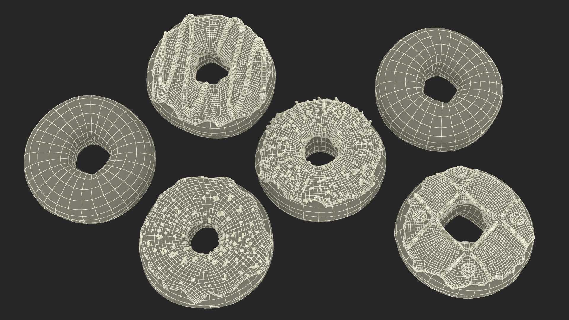 3D model Assorted Donuts in Box with Brand Logo Mockup