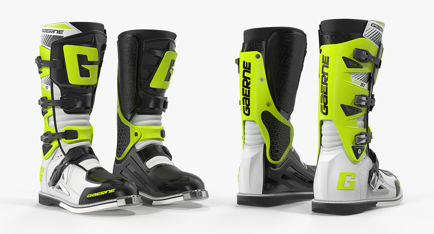 3D Gaerne SG10 Boots Black White Yellow