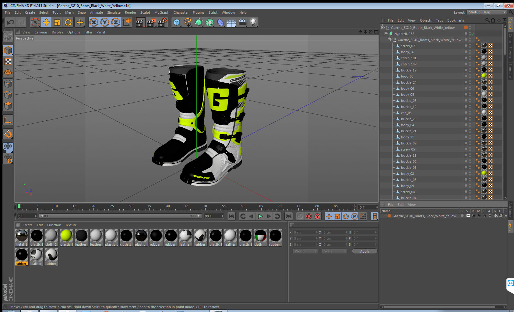 3D Gaerne SG10 Boots Black White Yellow