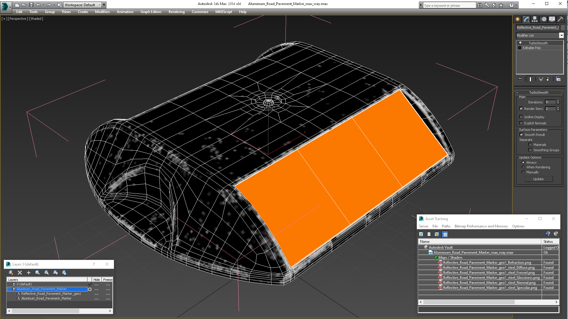 Aluminum Road Pavement Marker 3D model