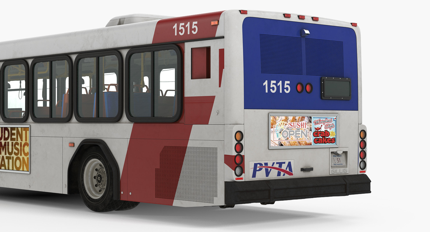 Gillig Low Floor Bus Rigged 3D