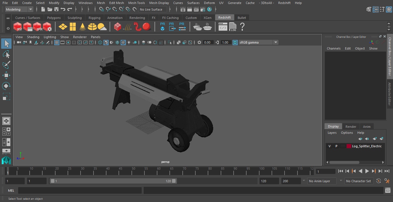 3D Log Splitter Electric
