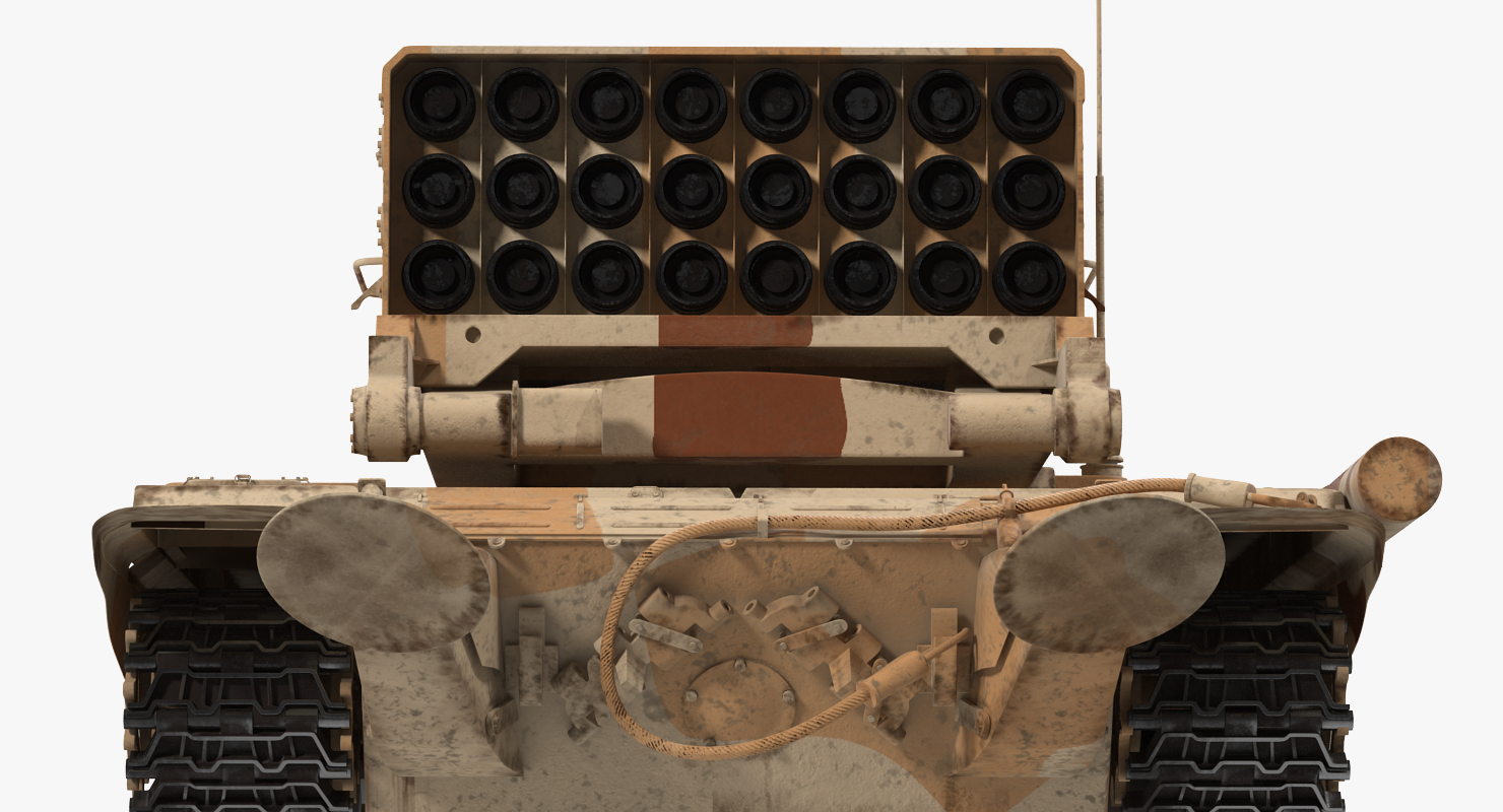 Heavy Fire Throwing TOS 1A System Desert Rigged 3D