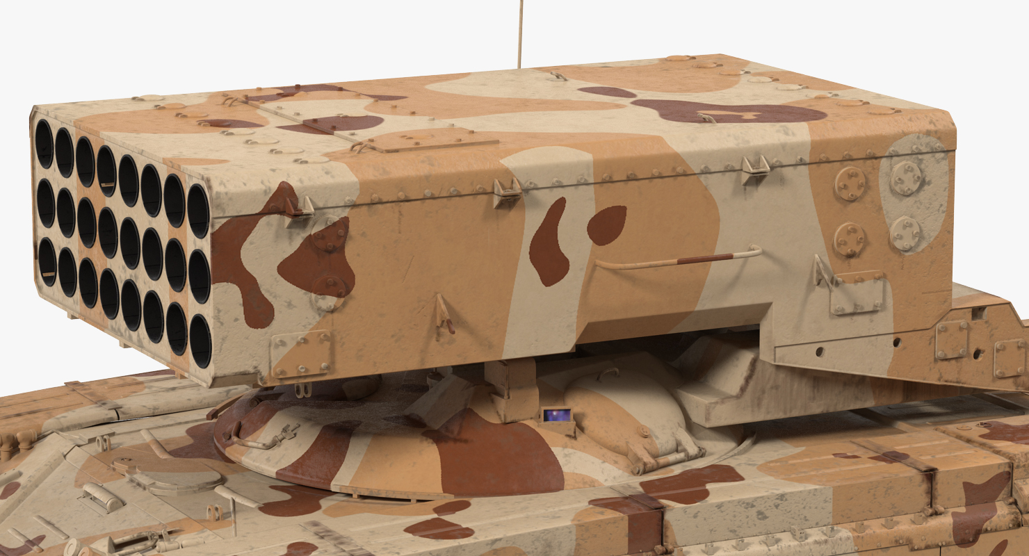 Heavy Fire Throwing TOS 1A System Desert Rigged 3D